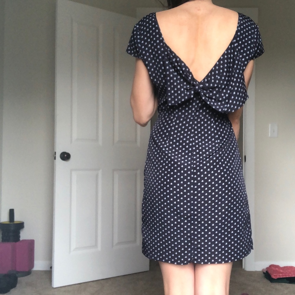 UO satin scissor pattern dress